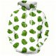 Women's Cute Leaf Ghost Print Hoodie